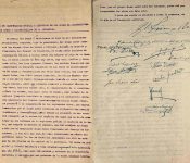 Acta de inauguración oficial y bendición de las obras de abastecimiento de aguas y alcantarillado de la población