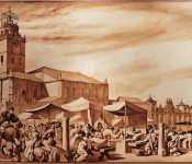 Feria en la Plaza Mayor de Medina del Campo